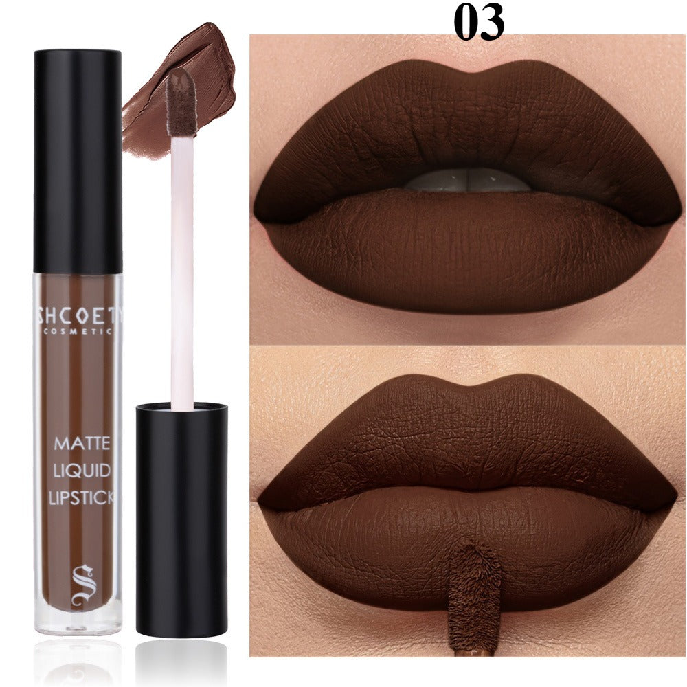 Bear Lip Glaze Set 3 Colors, Cute Bear Packaging Velvet Matte Waterproof Liquid Lipstick in Brown Pink & Red — image 14