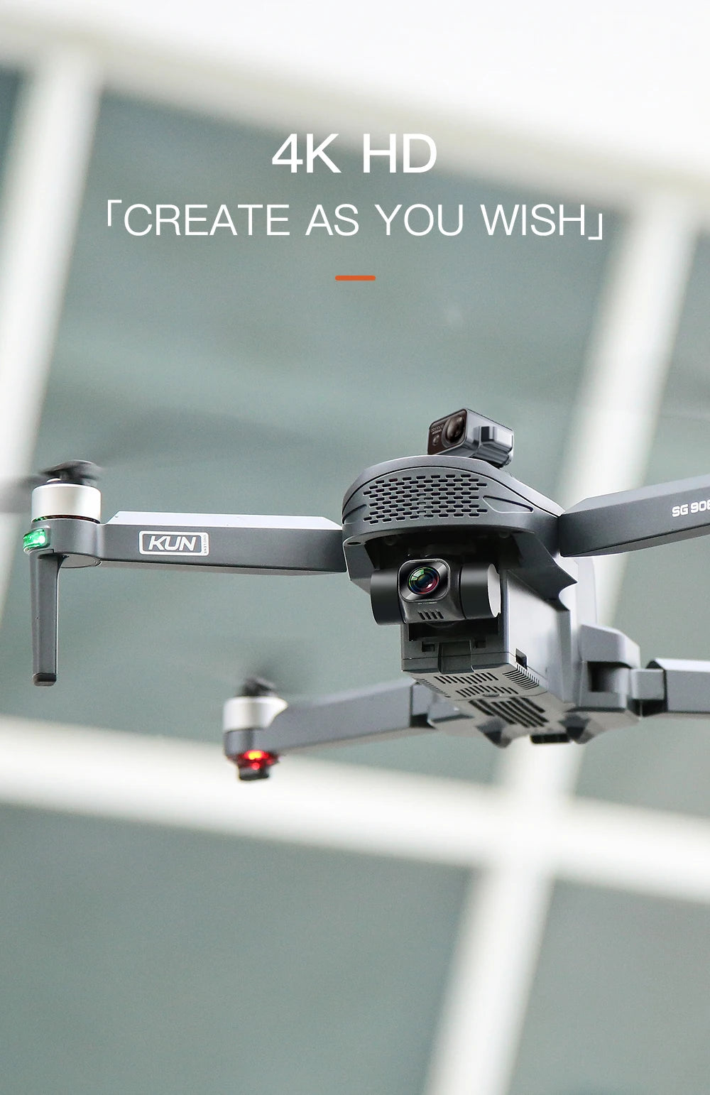 SG908MAX Kun 2 Upgrade Image Transmission Aerial Photography UAV GPS Quadcopter