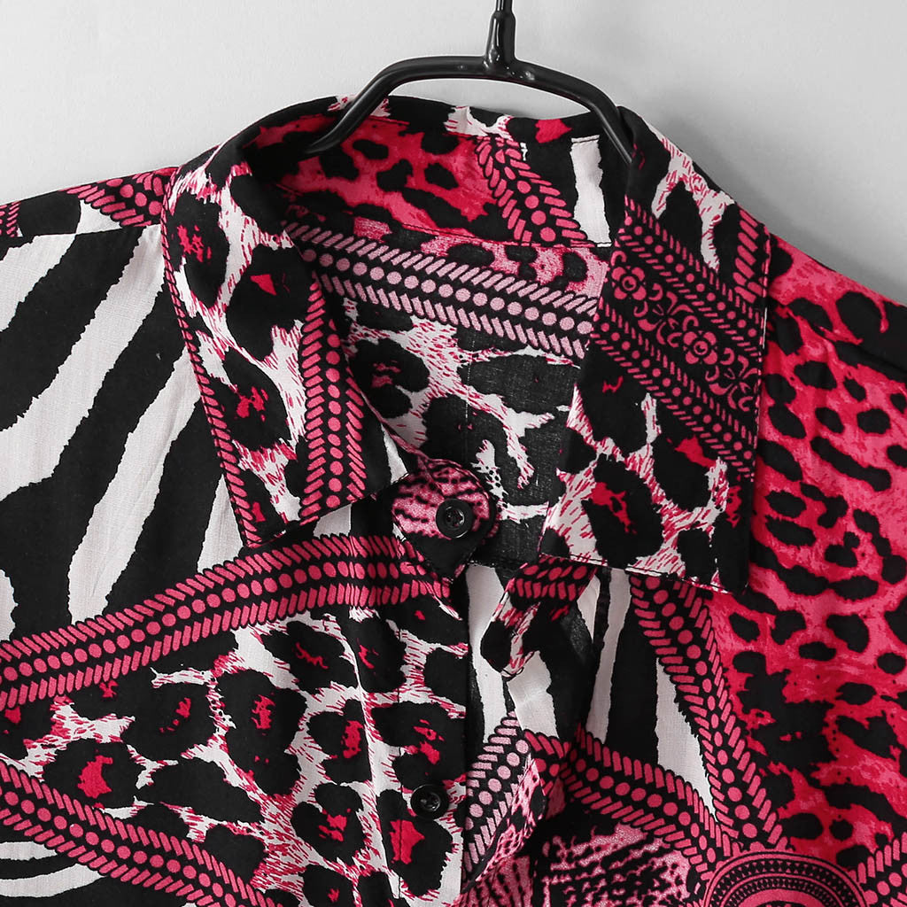 Fashion printed Leopard Print Shirt for men