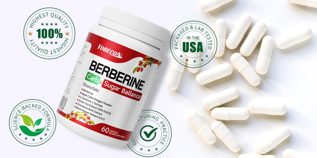 Dietary Supplement Berberine Capsules with Apple Cider Vinegar, Cinnamon and Green Tea, 60 Count — image 11