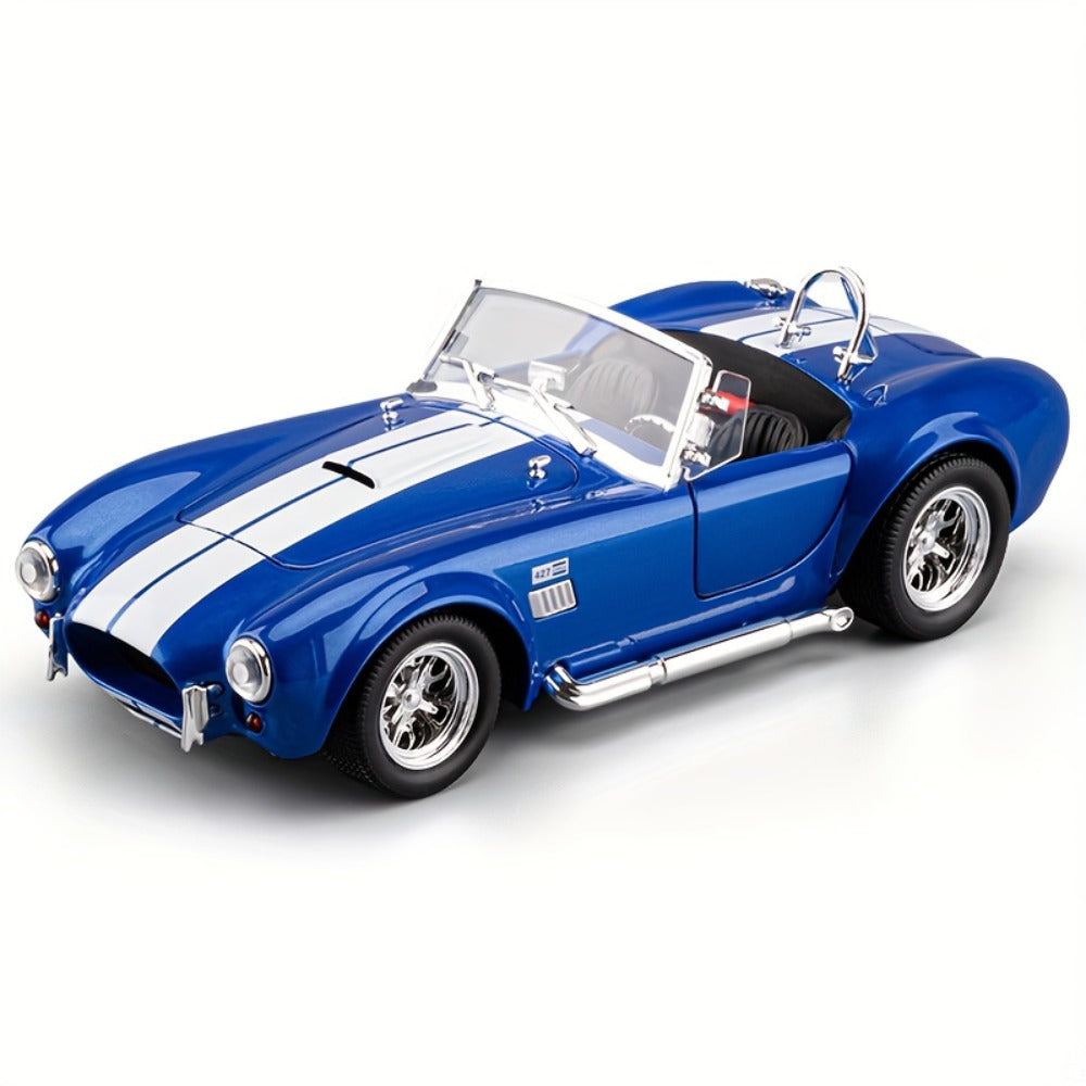Shelby Cobra 1:22 Scale Zinc Alloy Diecast Model Car, Collector-Grade Exhibition-Quality Replica with Openable Doors — image 