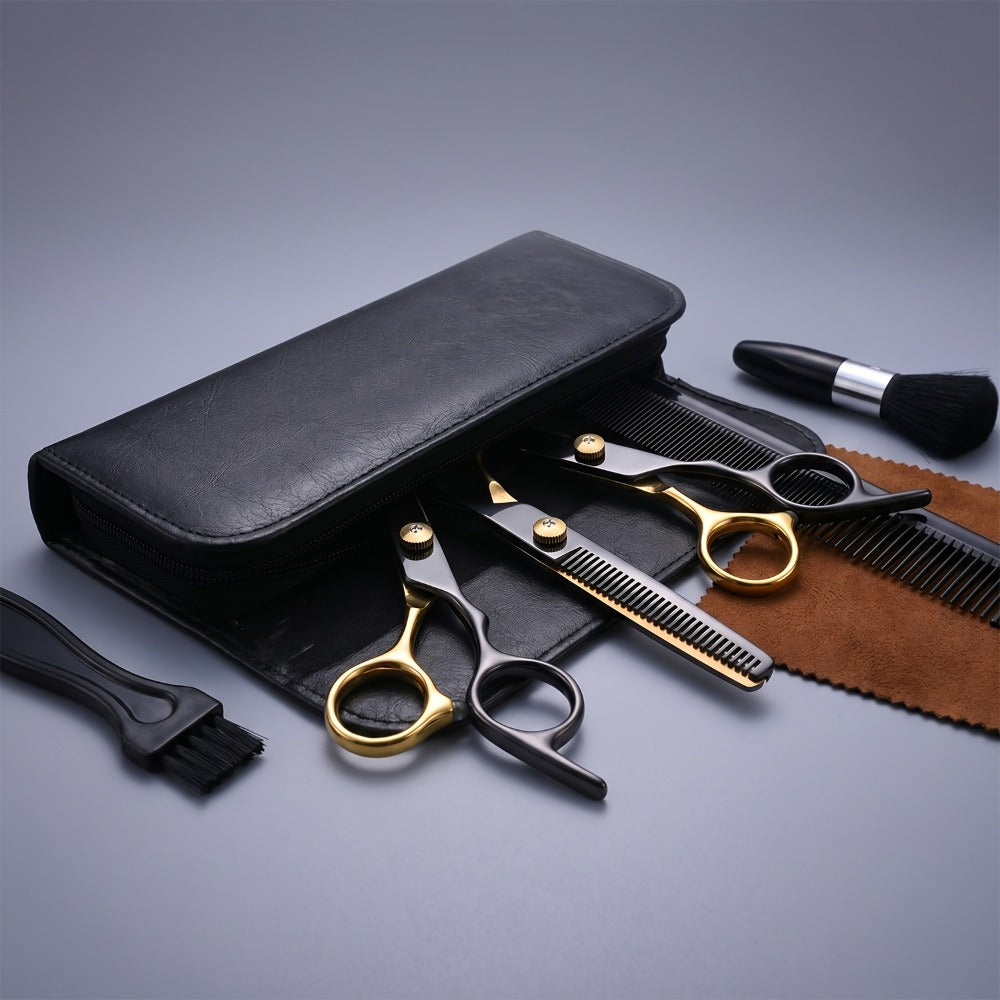 Hair Cutting Scissors Kit 13 Piece – Professional Barber Shears Set with Thinning Shears, Blending Scissors & Accessories — i