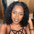 Kinky Curly Headband Human Hair Wig in Natural Color with 14-, 16- or 20-Inch Length Options — image 1