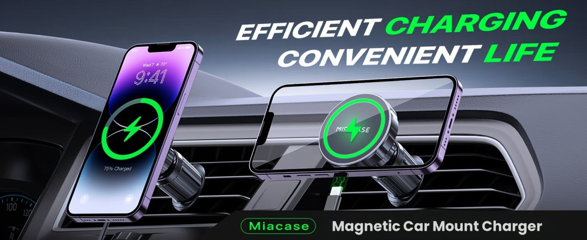 15W Magnetic Wireless Car Charger – Air Vent Mount with N52 Strong Magnet, Fast Charging for iPhone 17 Pro Max / 16 / 15 / 14