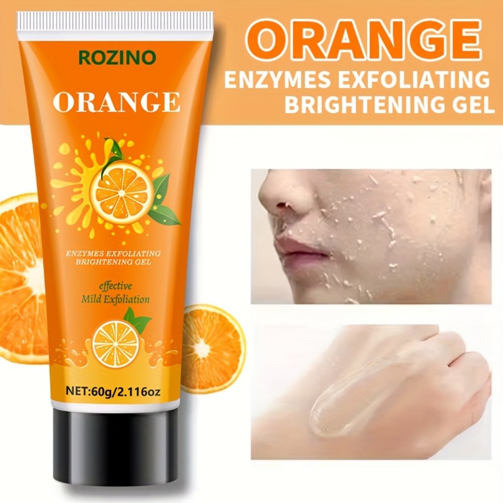 Orange Enzyme Cleansing Gel 60g Aloe Vera Hyaluronic Acid Vitamin C Gentle Exfoliating Deep Pore Cleansing Brightening Moistu