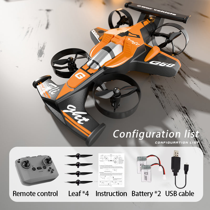 2-in-1 Mini RC Car and Drone Combo Dual Mode Switch One-Touch Takeoff Stable with the Listed Color, Size or Set Options for E