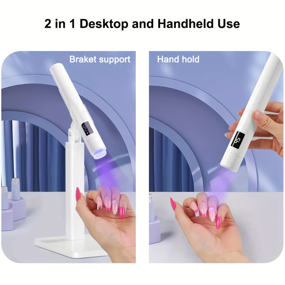 Rotating Stand LED Nail Lamp with Adjustable Stand Bracket, 45s/60s Timer Display and USB Power — image 9
