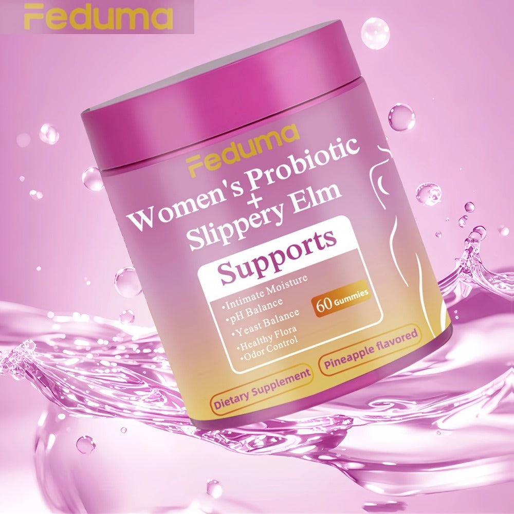 Women's Probiotic Gummies with Slippery Elm for Intimate Moisture Odor Control Healthy Flora — image 2