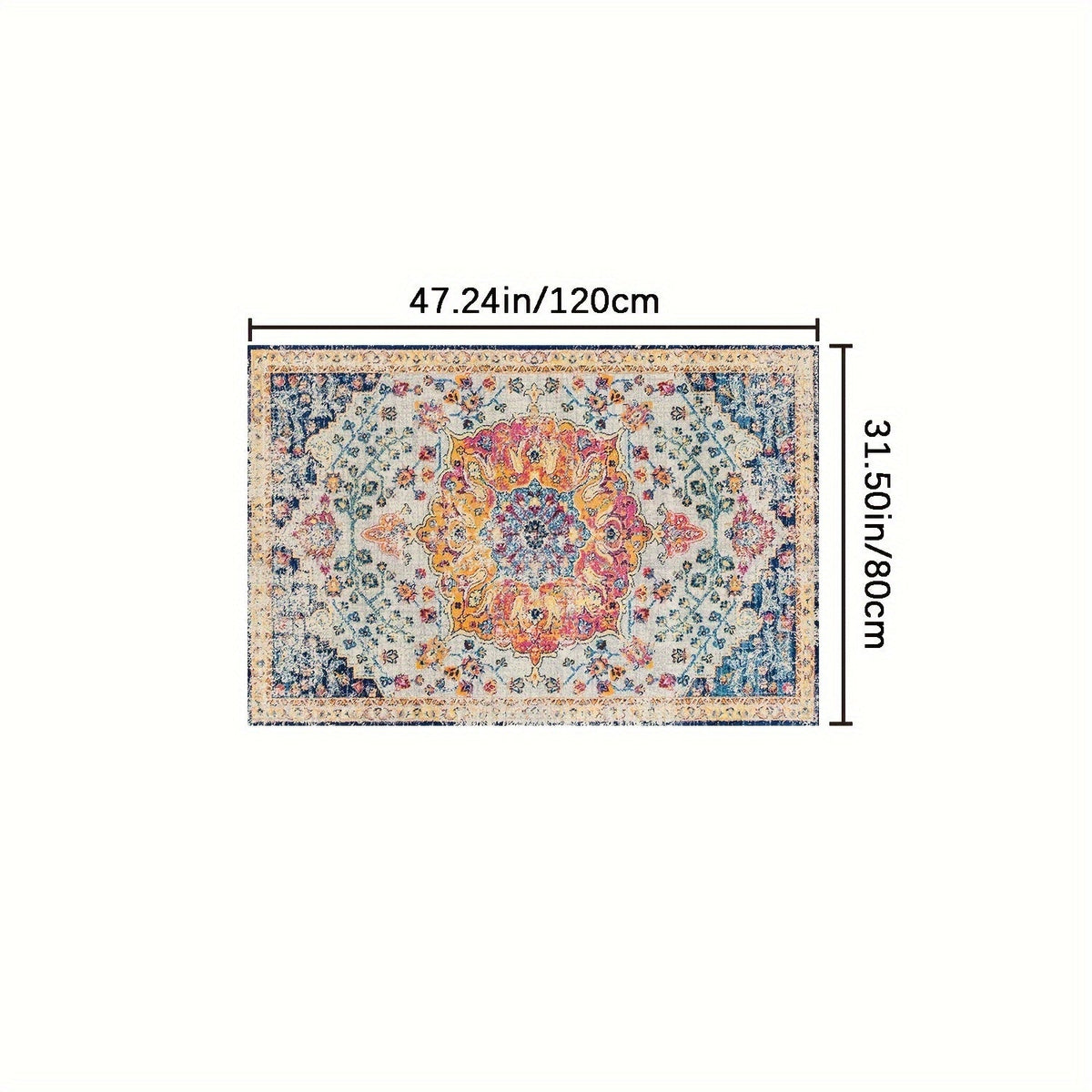 Outdoor Rug | Bohemian Vintage Machine Washable Patio RV Camping Picnic — image 3