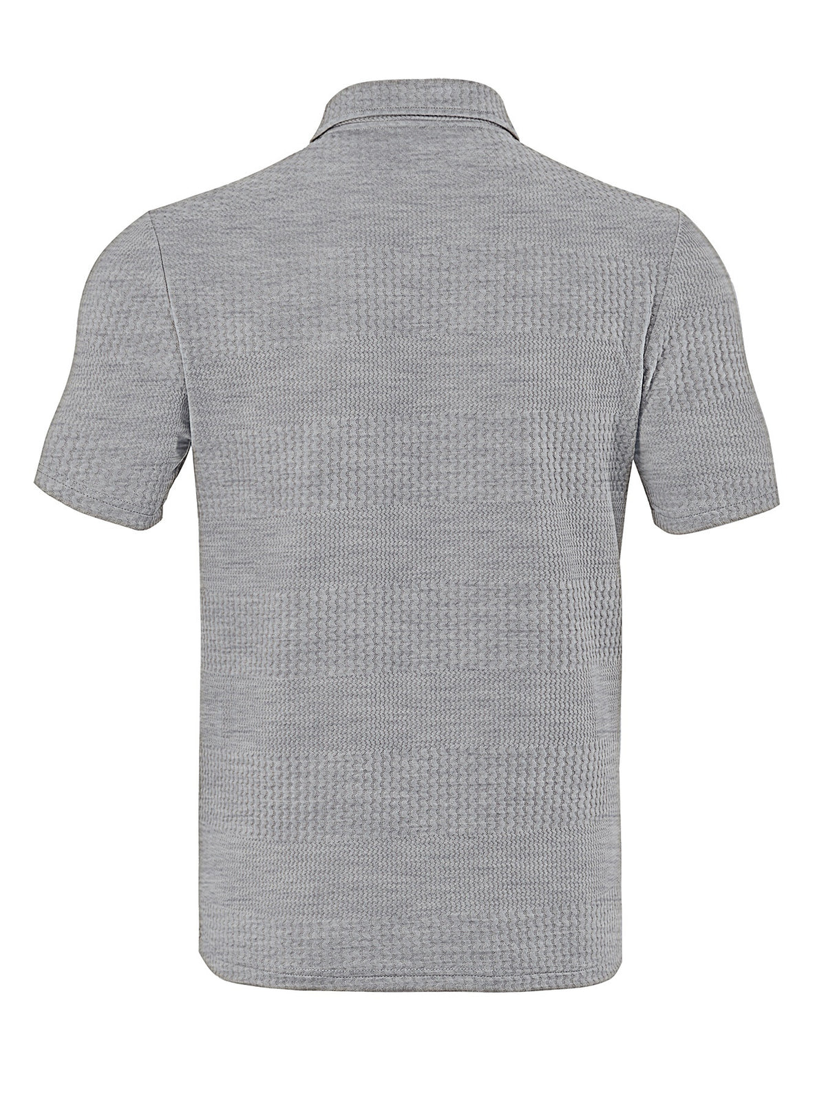 Men's Loose Casual Lapel Jacquard Short Sleeve