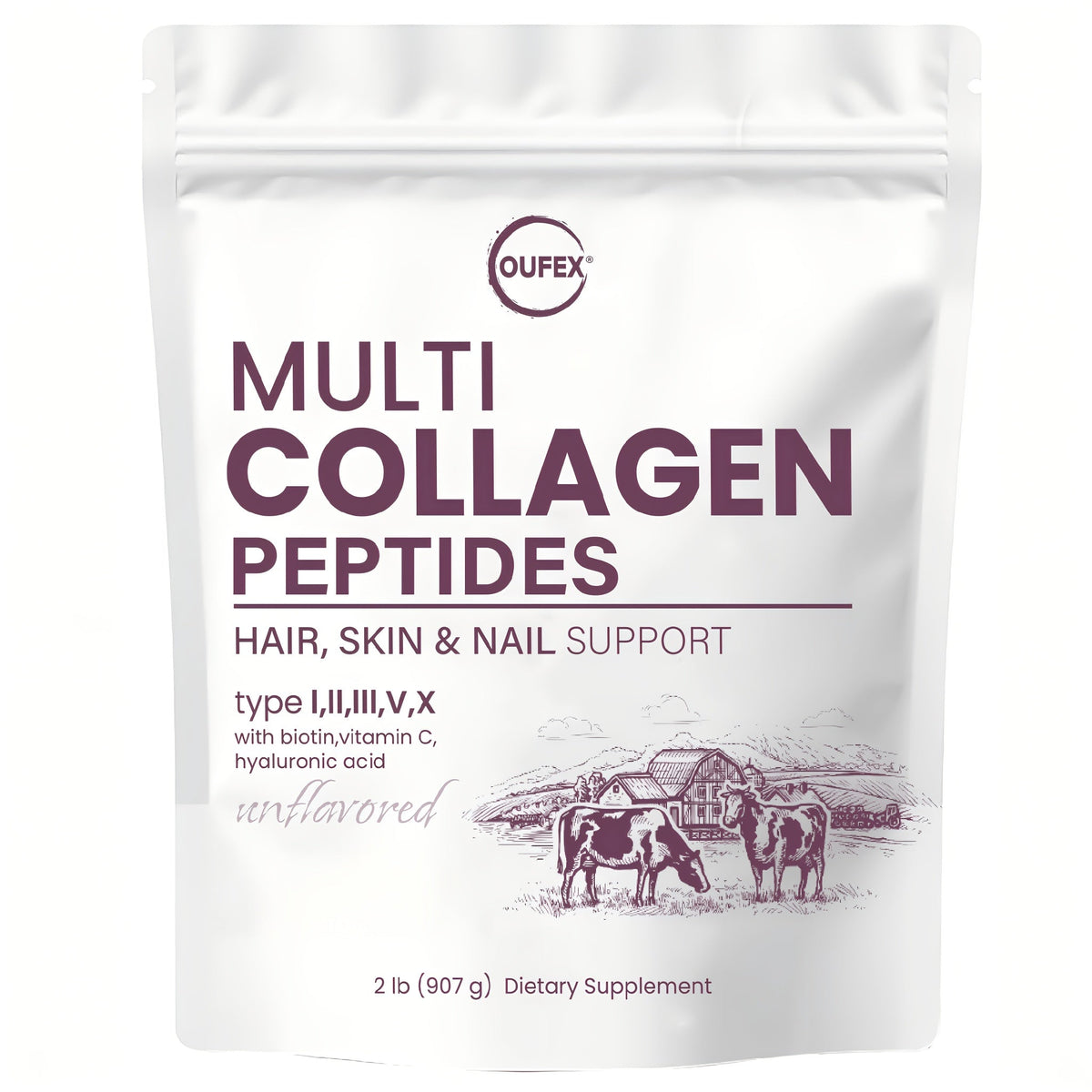 Collagen Powder Multi- Complex, Hydrolyzed Types I, II & III with Skin Nutrients for, Skin Elasticity — image 10
