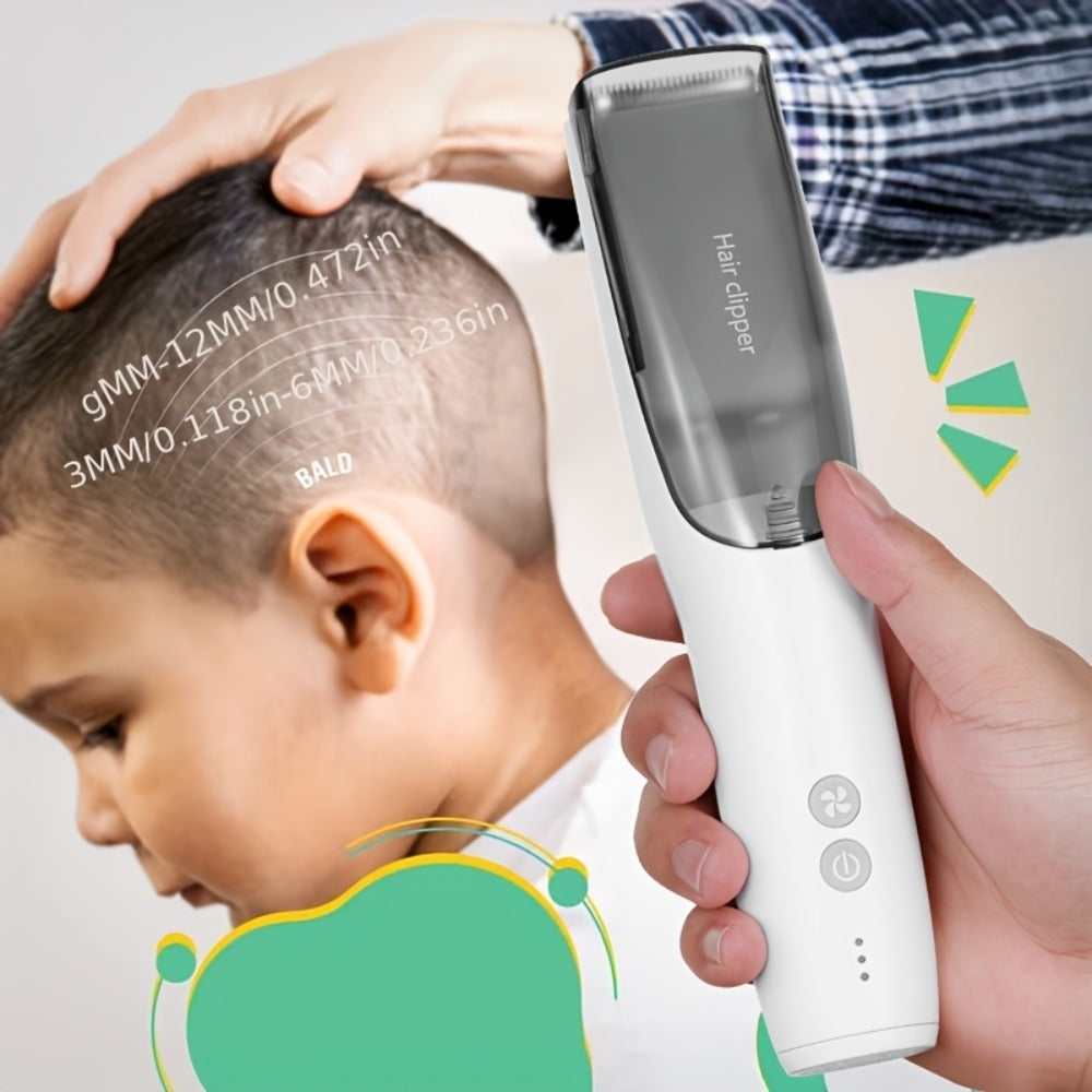 Hair Clipper Vacuum Collection Cordless Trimmer with Type-C Charging, Three Guide Combs and 45-Minute Runtime — image 2