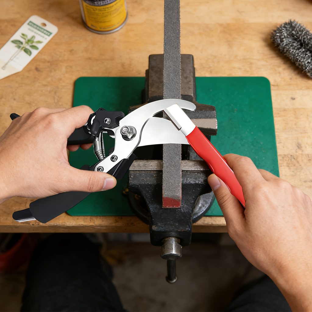 Stainless Steel Pruning Shears, 8.27 Inches with Sharpening Stone in One- or Two-Set Options — image 17