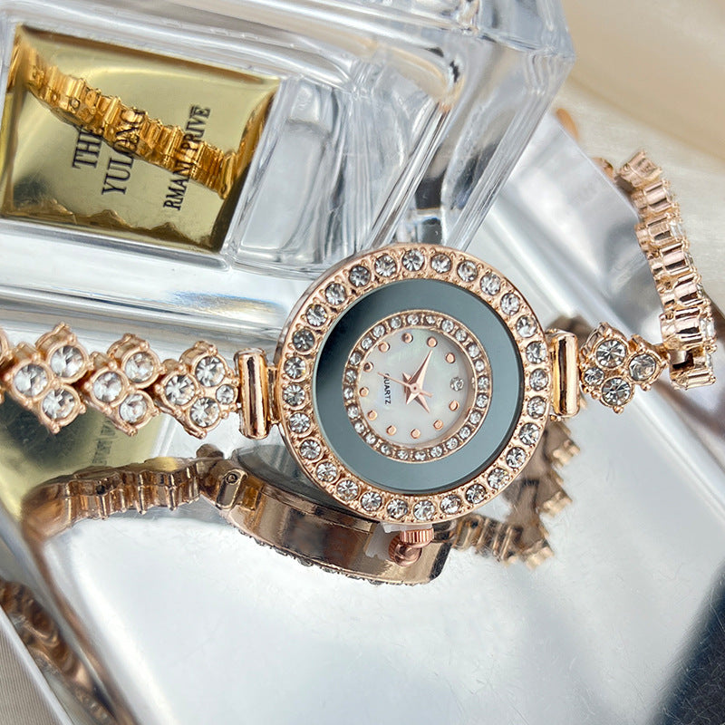 Diamond-encrusted GlaWatchss Rhinestone Women's Quartz
