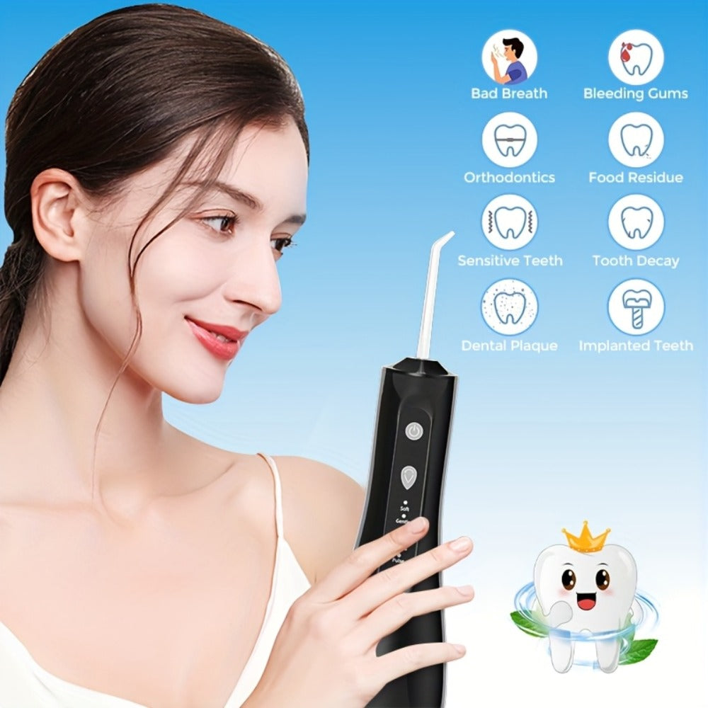 Water Flosser SEJOY Cordless Oral Irrigator with 300ml Tank, Five Modes, Five Nozzles, 1800mAh Battery and USB Charging — ima