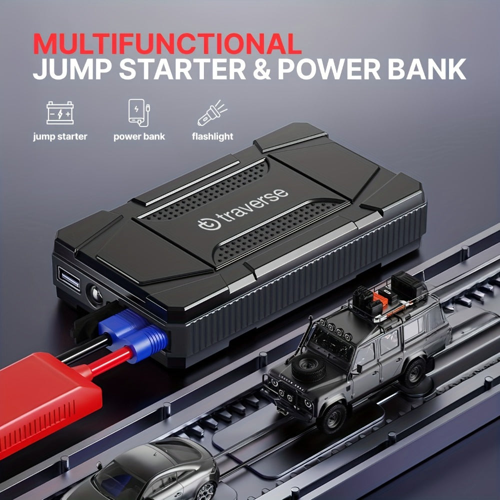Compact Jump Starter Power Bank with Display, LED Controls, USB Outputs and Single or Two-Pack 1000A-Labeled Options — image 