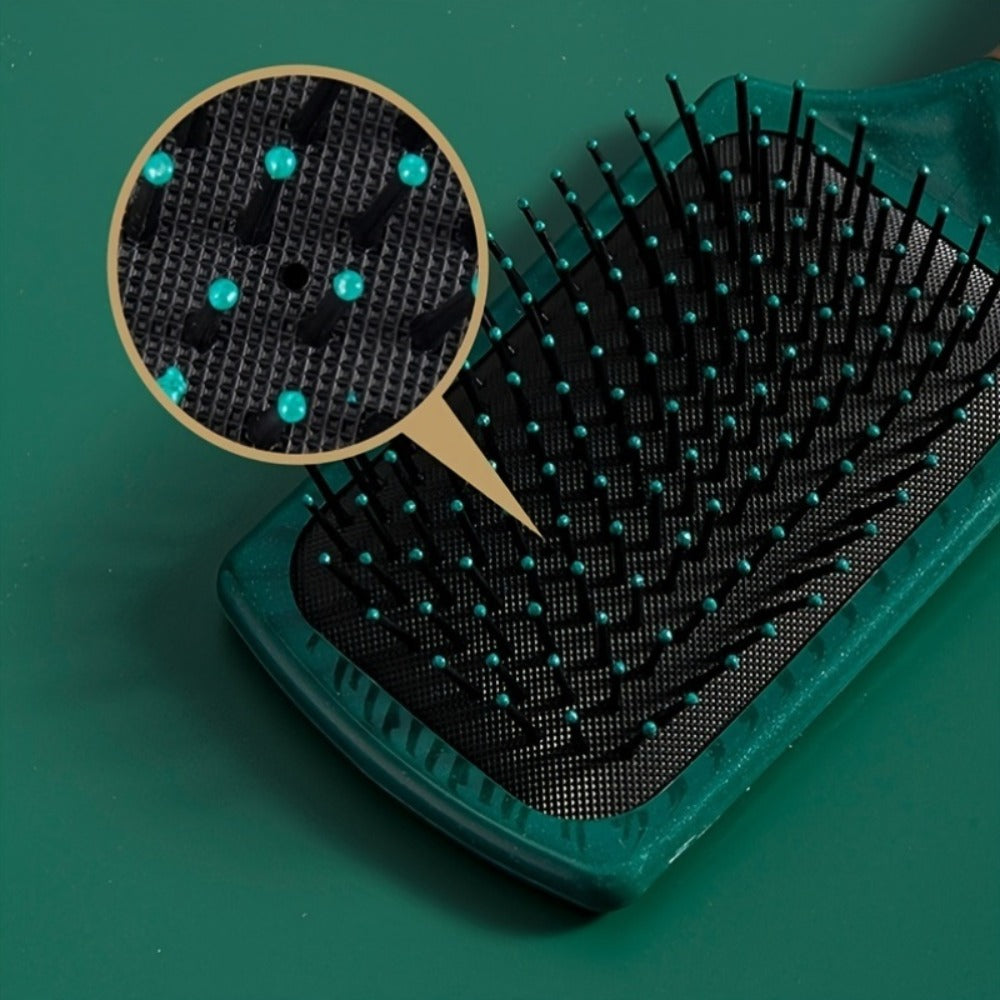 Hair Accessories Five-Piece Green Brush and Comb Set with Cushion Brush, Pick and Styling Tools — image 10