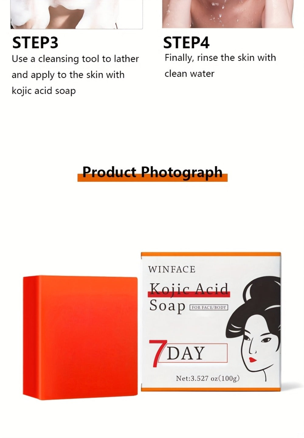 Kojic Acid Brightening Bar Soap 6-Pack – Rose Extract & Glycerin Formula for Dark Spots, Oil Control & Even Skin Tone | Moist