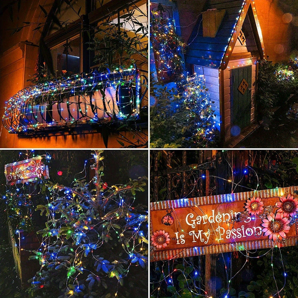 Two-Pack Solar Fairy String Lights, 104 Feet with 300 LEDs, Flexible Wire and Three Color Options — image 17