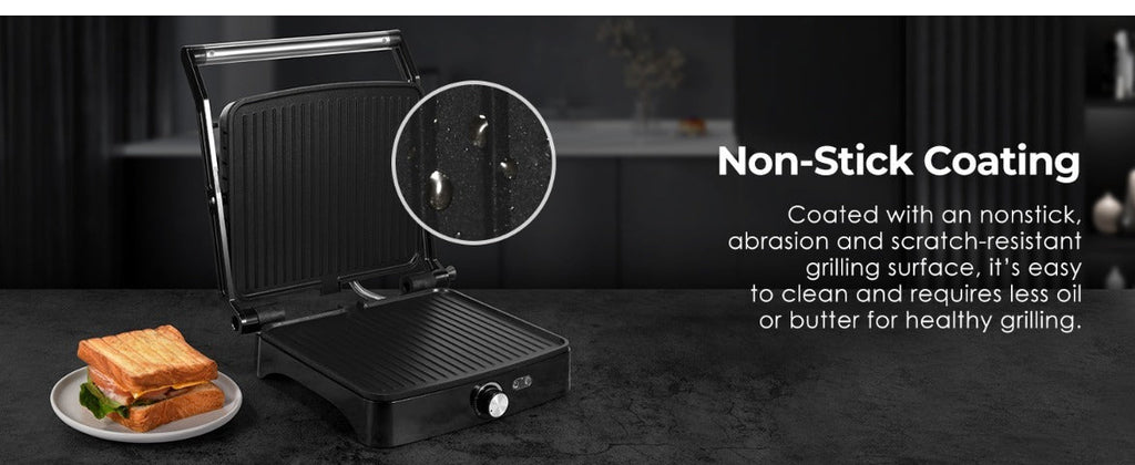 Panini Press Grill Indoor Sandwich Maker 4 Slice, Non-Stick 1200W Electric Grill with Temperature Control — image 19