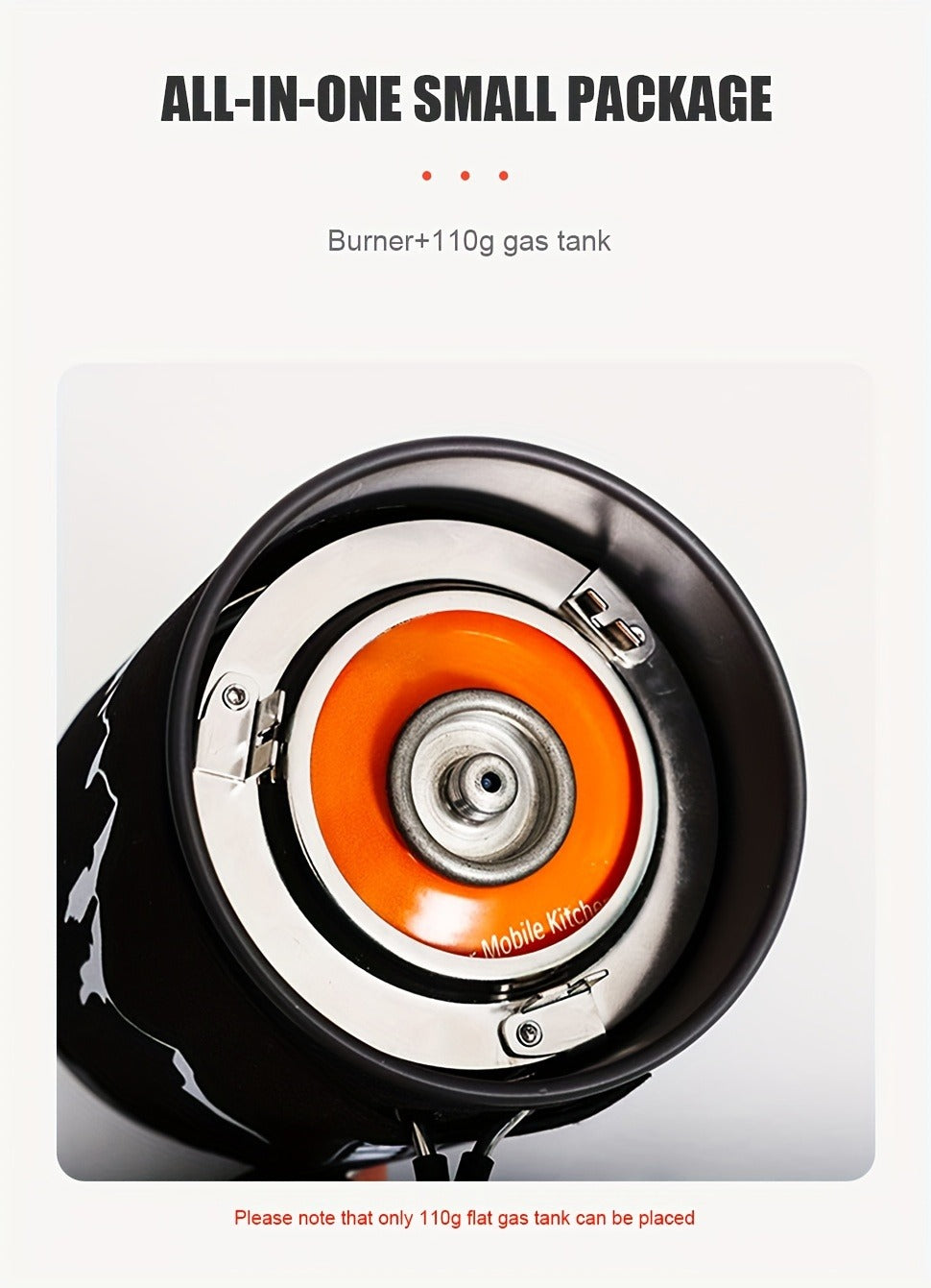 Camping Stove System 2pcs Set, Portable Propane Burner & Pot for Hiking Backpacking Outdoor Cooking — image 19