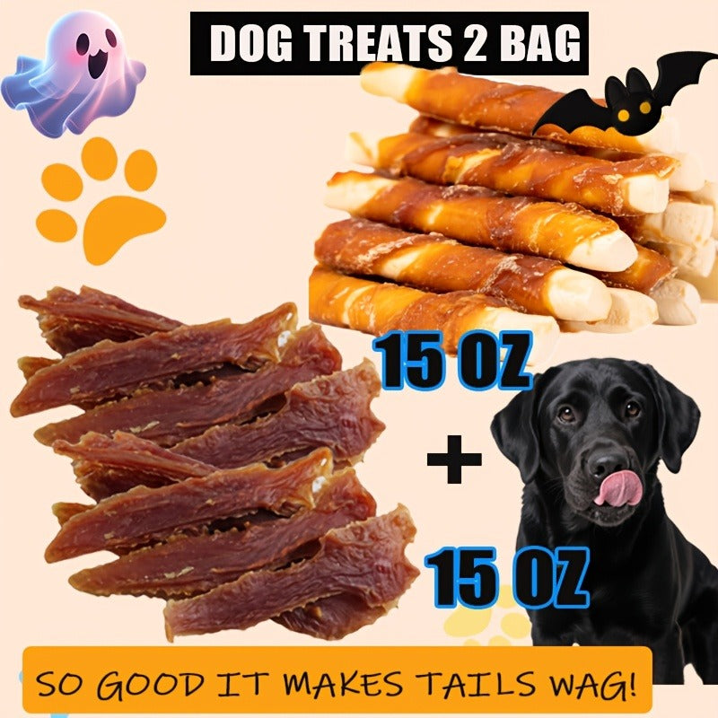 Dog Treats Chicken, Duck and Egg Yolk Assortment with Multi-Bag, 350g and 25 x 4g Options for Dog Reward Use — image 11