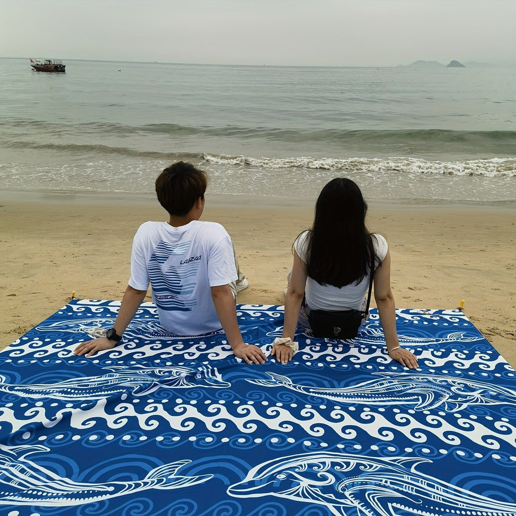 Printed Beach Mat with 19 Exact Size-and-Pattern Options, 198 x 205cm to 275 x 305cm with Stakes and Pouch — image 21
