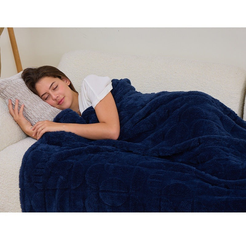 Raised Geometric Throw Blanket in White, Blue or Grey with 40 x 60, 60 x 80 and 80 x 90-Inch Size Options — image 21