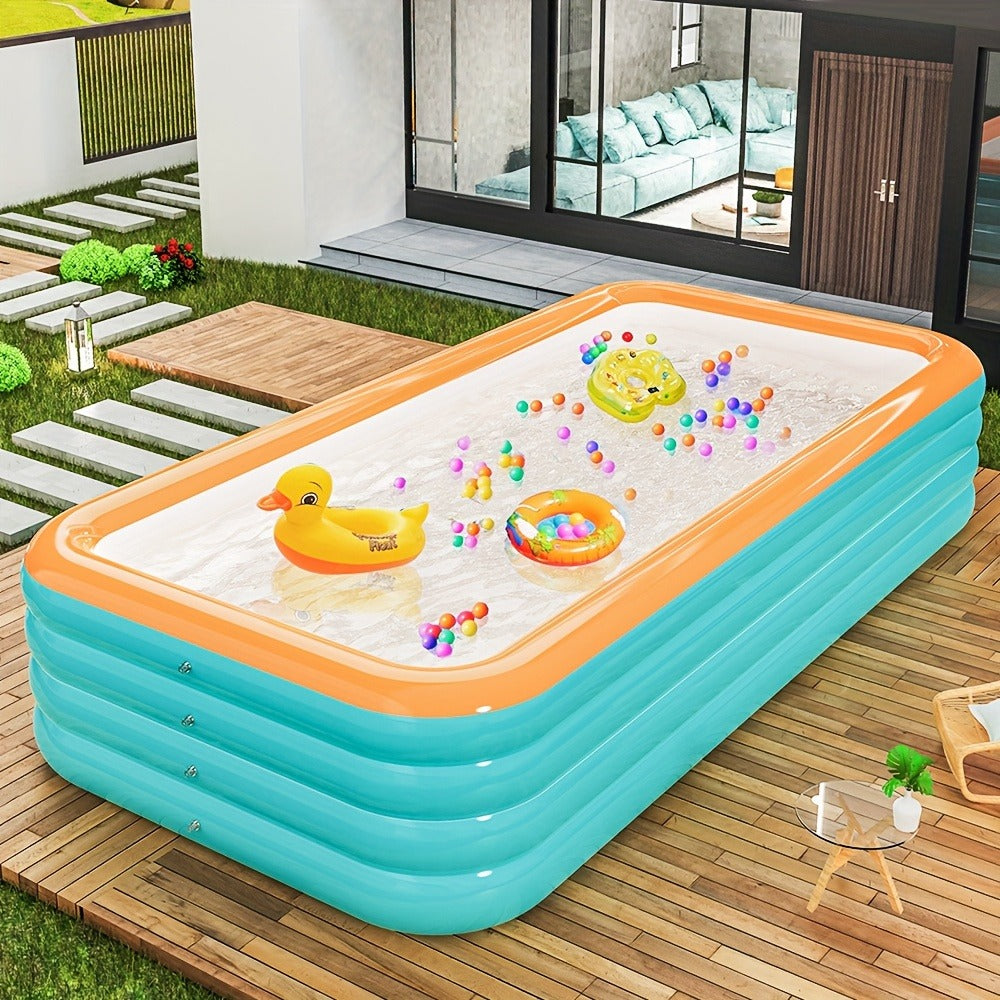 Inflatable Swimming Pool for Family Adults Kids, Large Above Ground Outdoor Backyard Pool for Garden, Patio and Yard Use — im
