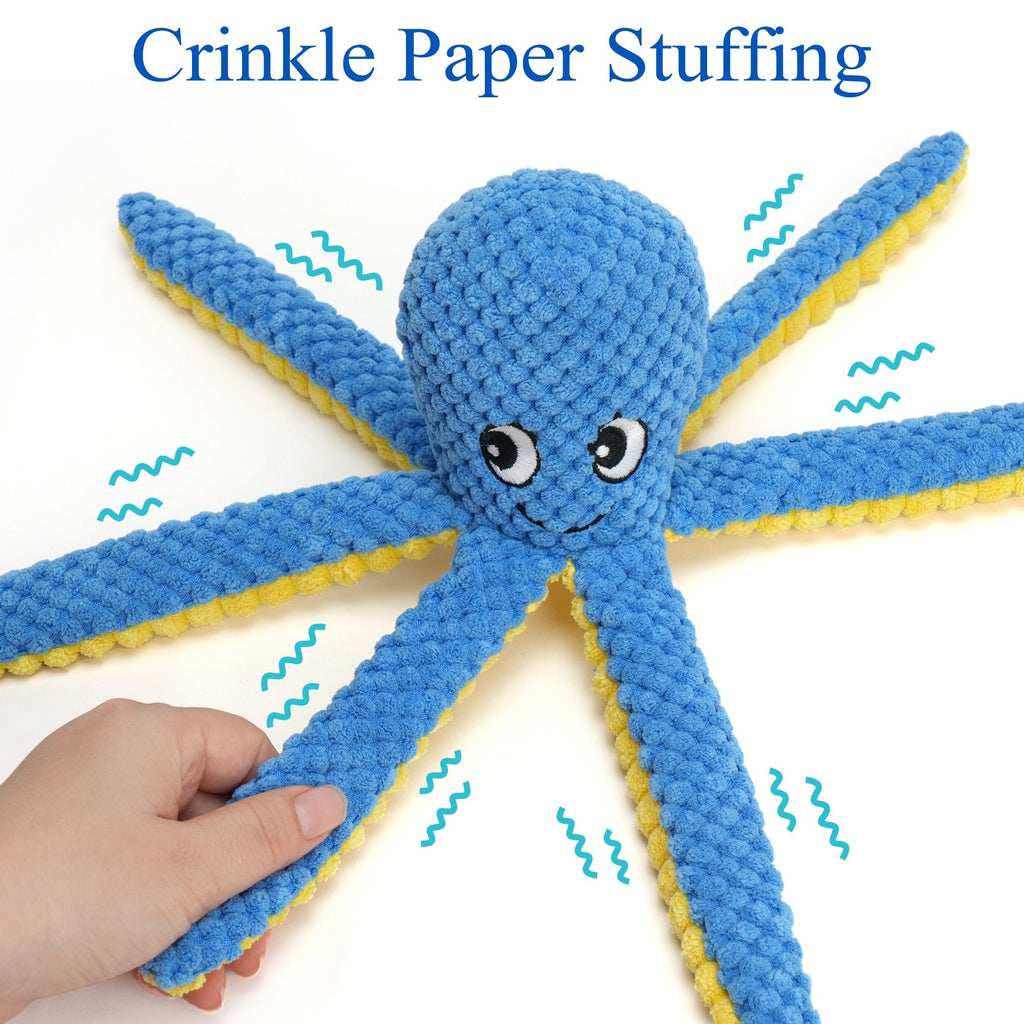 Four-Piece Plush Dog Toy Set with Dolphin, Turtle, Lobster and Octopus Shapes for Supervised Play — image 6