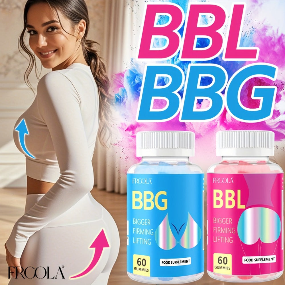 Women's BBL & BBG Herbal Gummies, Bum & Chest Enhancement Support Supplement for Women, Strawberry Flavor — image 1