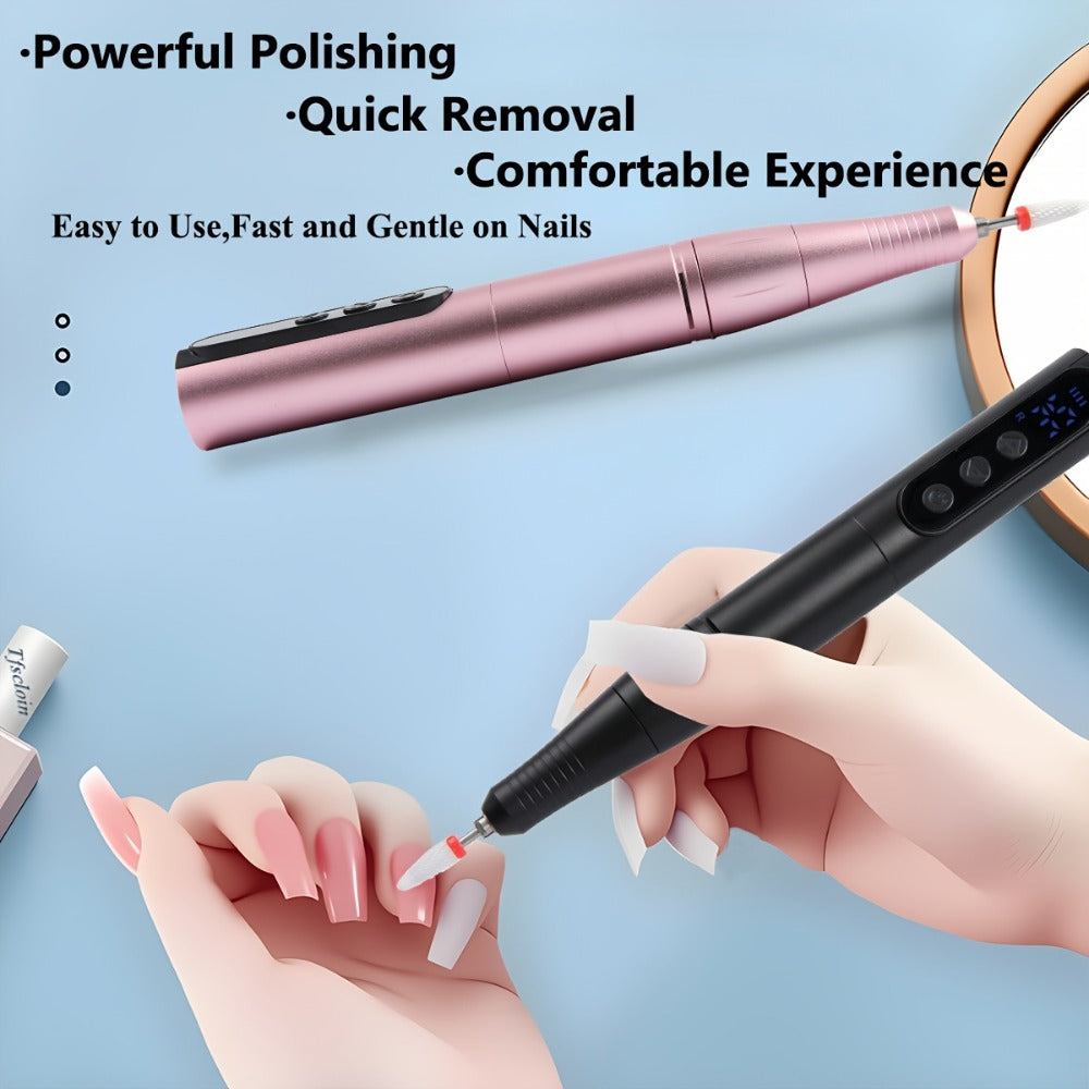 Electric Nail Drill 35000 RPM USB Rechargeable Pen with Digital Display and Three Color Options — image 9