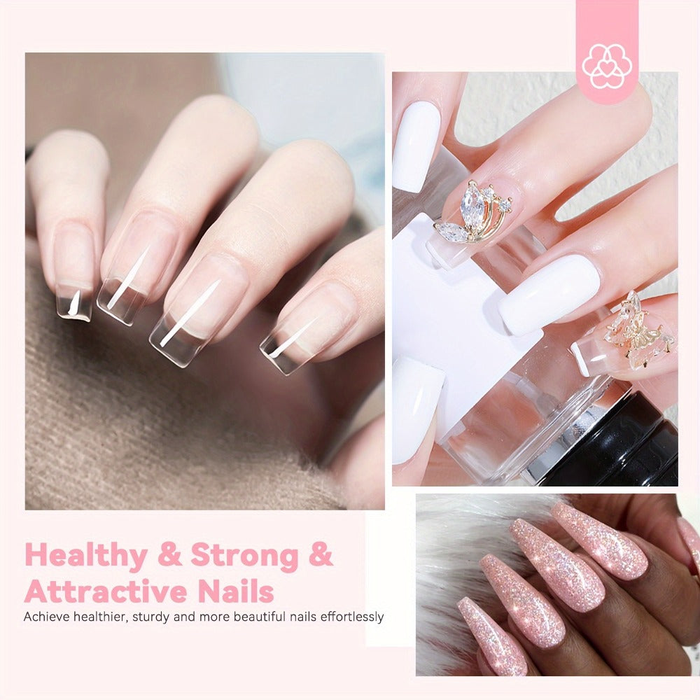 Dip Powder Nail Kit with SAVILAND Label, 60g Clear Powder, Three 15ml Liquids, Files, Buffer and Brush — image 8