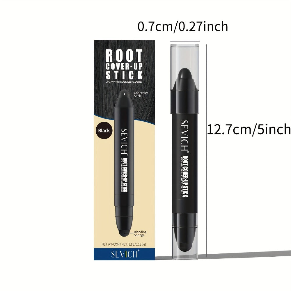 Instant Gray Root Coverage Stick for Men 2-Pack Sevich Beard & Hairline Color Pen, Sweat-Proof Precise Application Black & Da