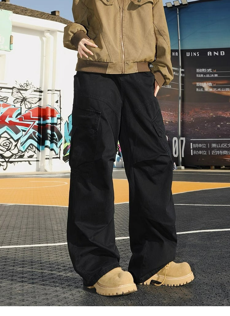 Pleated Paratrooper Work Trousers For Men
