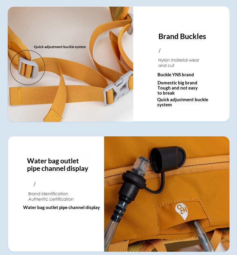 Outdoor Zippered Foldable High-Capacity Hiking Backpack