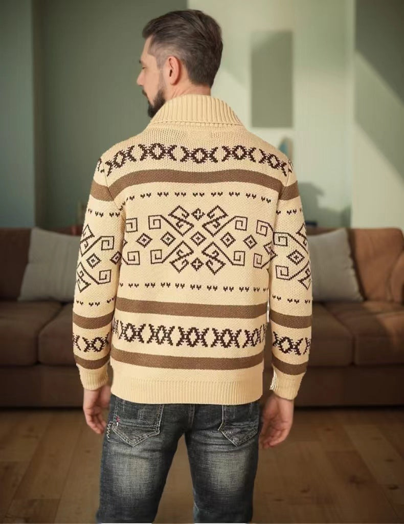 Slim-fit High-quality Men's Knit Cardigan