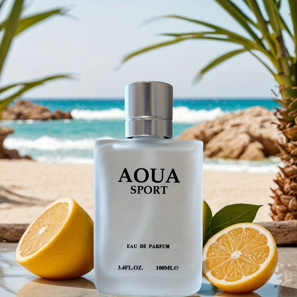 Perfume for Men AOUA 3-Pack with Three 3.4 oz Bottles and Citrus, Jasmine, Woody-Musk Profile — image 1