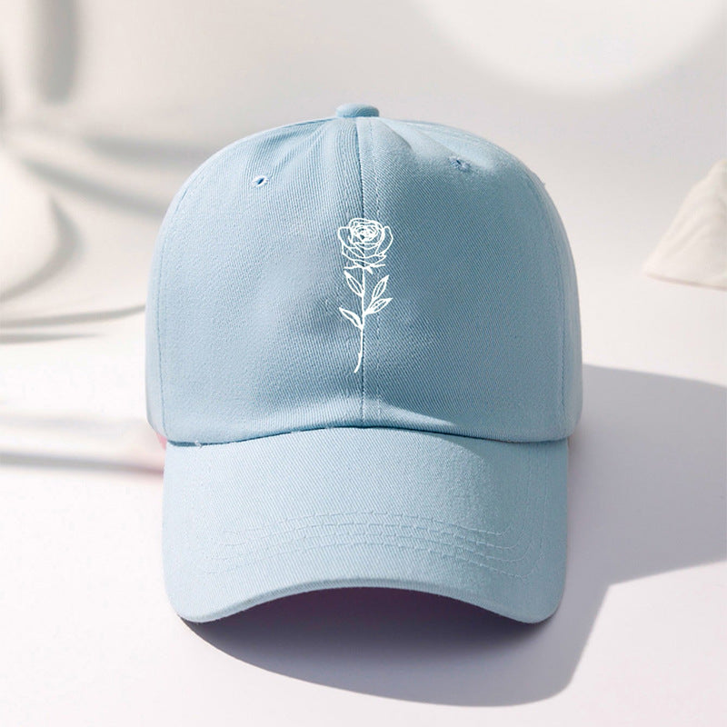 Men's And Women's Casual Simple Rose Washed Baseball Cap