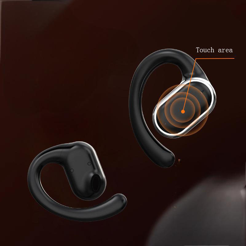 X97 non in ear OWS Bluetooth earphones with over the ear sports transparent compartment for extended battery life and noise redu