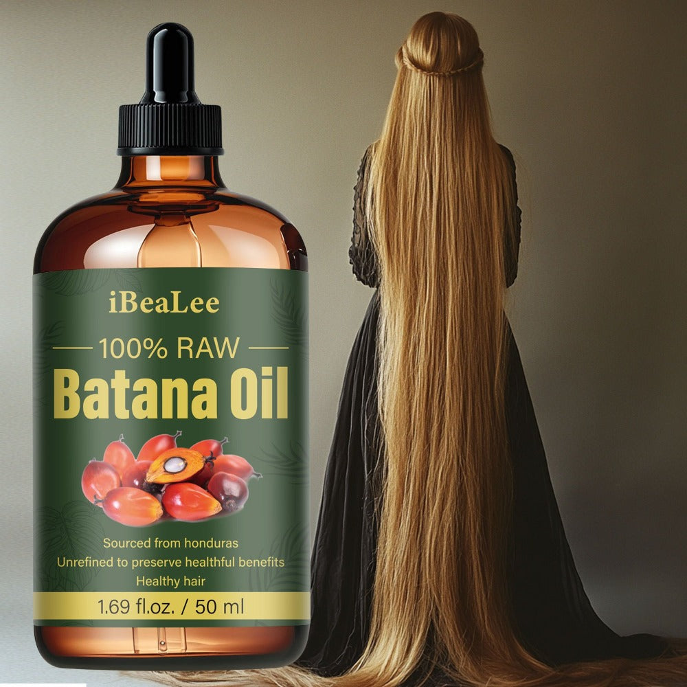 Hair Oil Batana 50ml Amber Dropper Bottle with Cold-Pressed Formula for Hair-Length, Brow and Lash Application — image 1