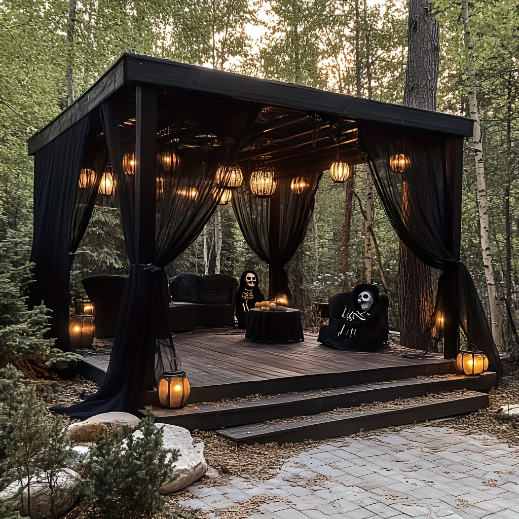Outdoor Curtains | Sheer Mesh Rod Pocket Patio Gazebo Porch Wedding — image 6