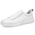Retro Genuine Leather Sneakers - Low-Cut Cowhide Flat Trainers
