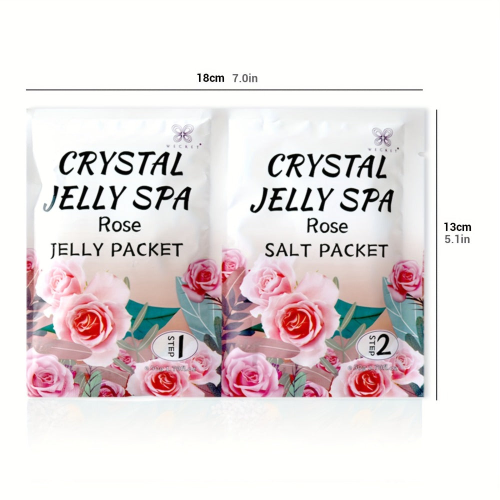 Foot Soak for Dry Cracked Feet Jelly Spa Bubble Bath Salt – Moisturizing Exfoliating Foot Care Treatment, Honey Lavender Lemo