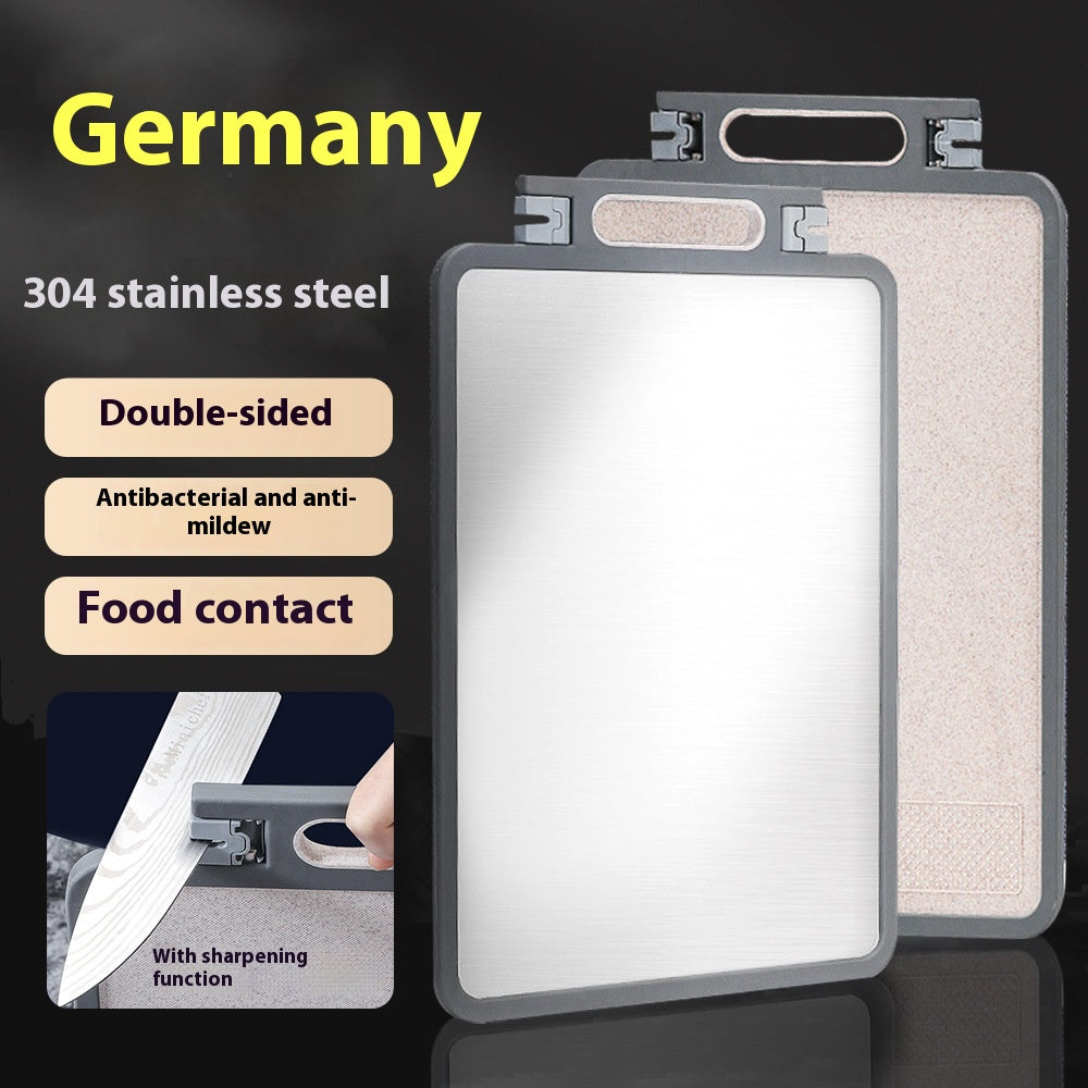 Cutting Board 304 Stainless Steel Chopping Board Kitchen Plastic Cutting Board Sharpening Double-sided Cutting Board
