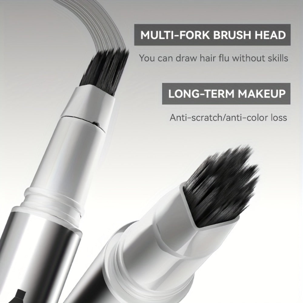 2-in-1 Eyebrow and Hairline Pen with Dense Multi-Fork Brush, Pointed Tip and Three Brown-to-Black Shades — image 4