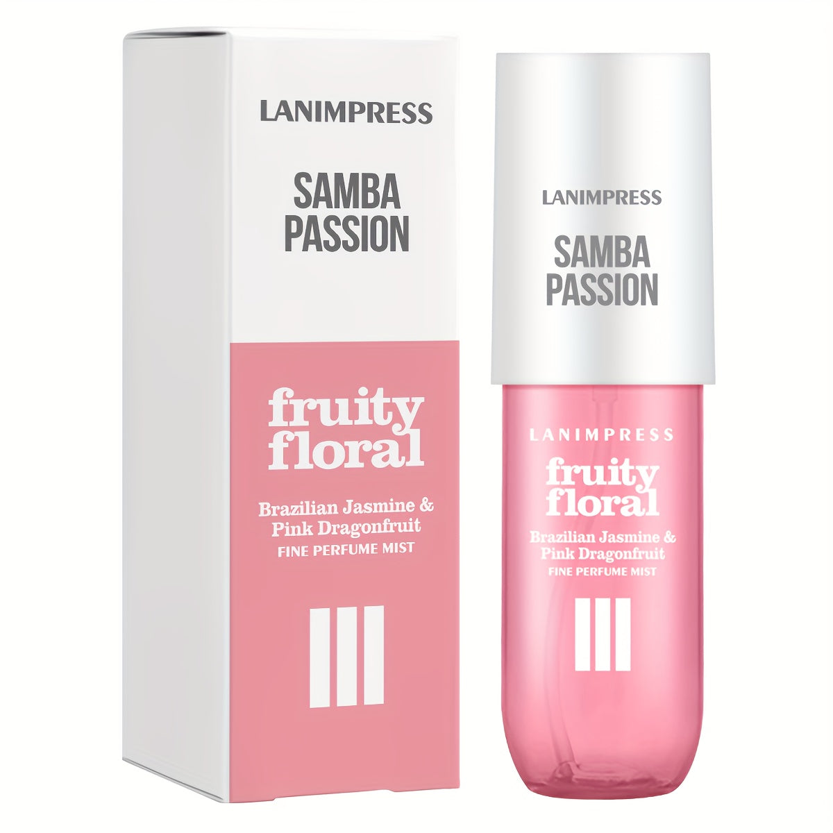 Body Hair Perfume Mist for Women Samba Passion Fruity Floral Fine Mist Spray Long Lasting Light Feminine Fragrance 3.0 fl oz 