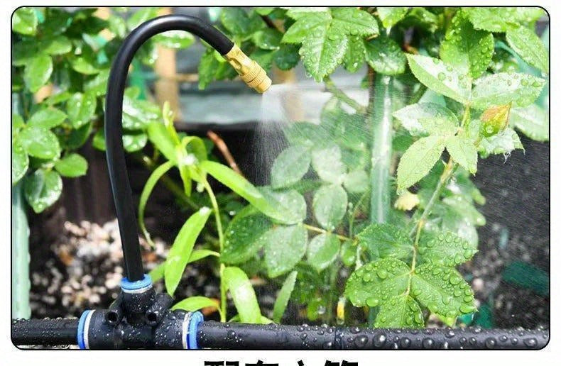 Garden Sprinkler Kit Rotating Copper Nozzle Automatic Irrigation System for Lawn Balcony Misting — image 19