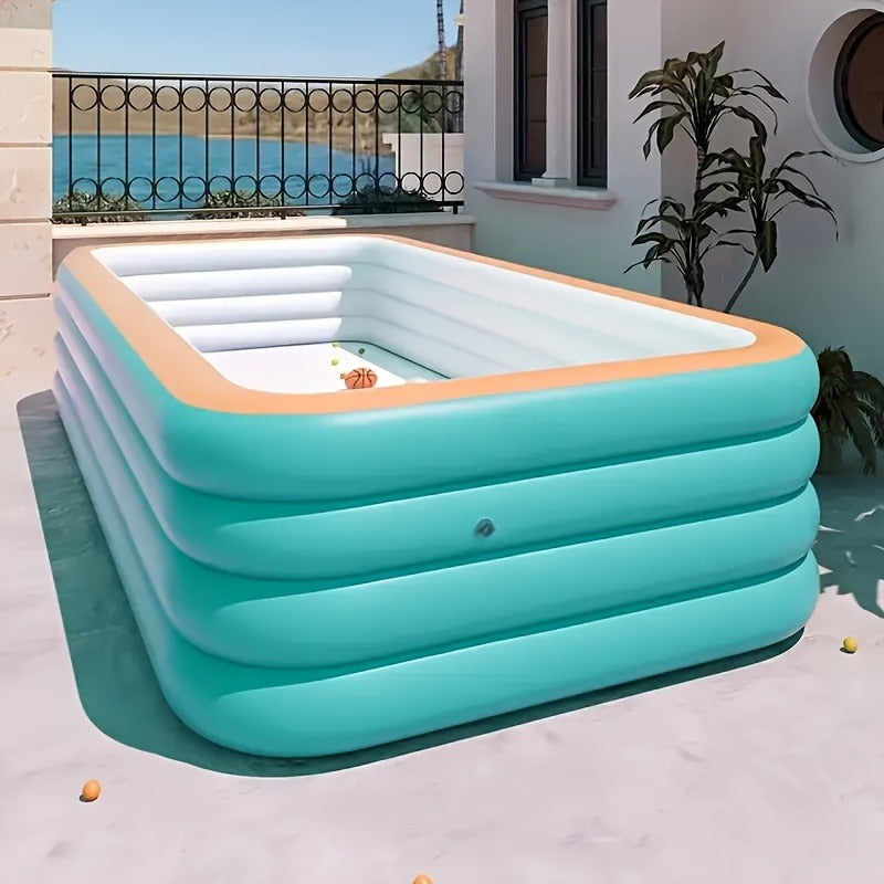 Inflatable Swimming Pool for Family Adults Kids, Large Above Ground Outdoor Backyard Pool for Garden, Patio and Yard Use — im