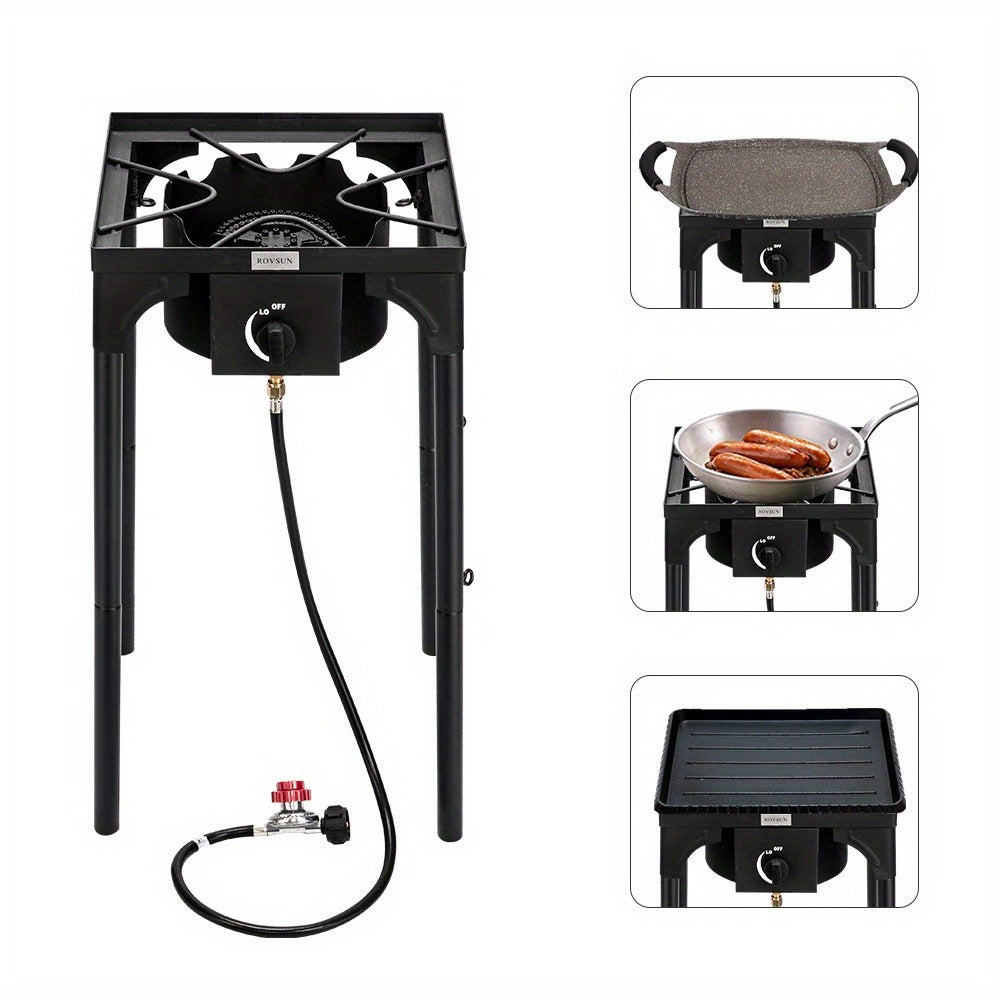 Outdoor Propane Burner Stove Cast Iron High Pressure Gas Cooker with Detachable Stand Legs — image 21